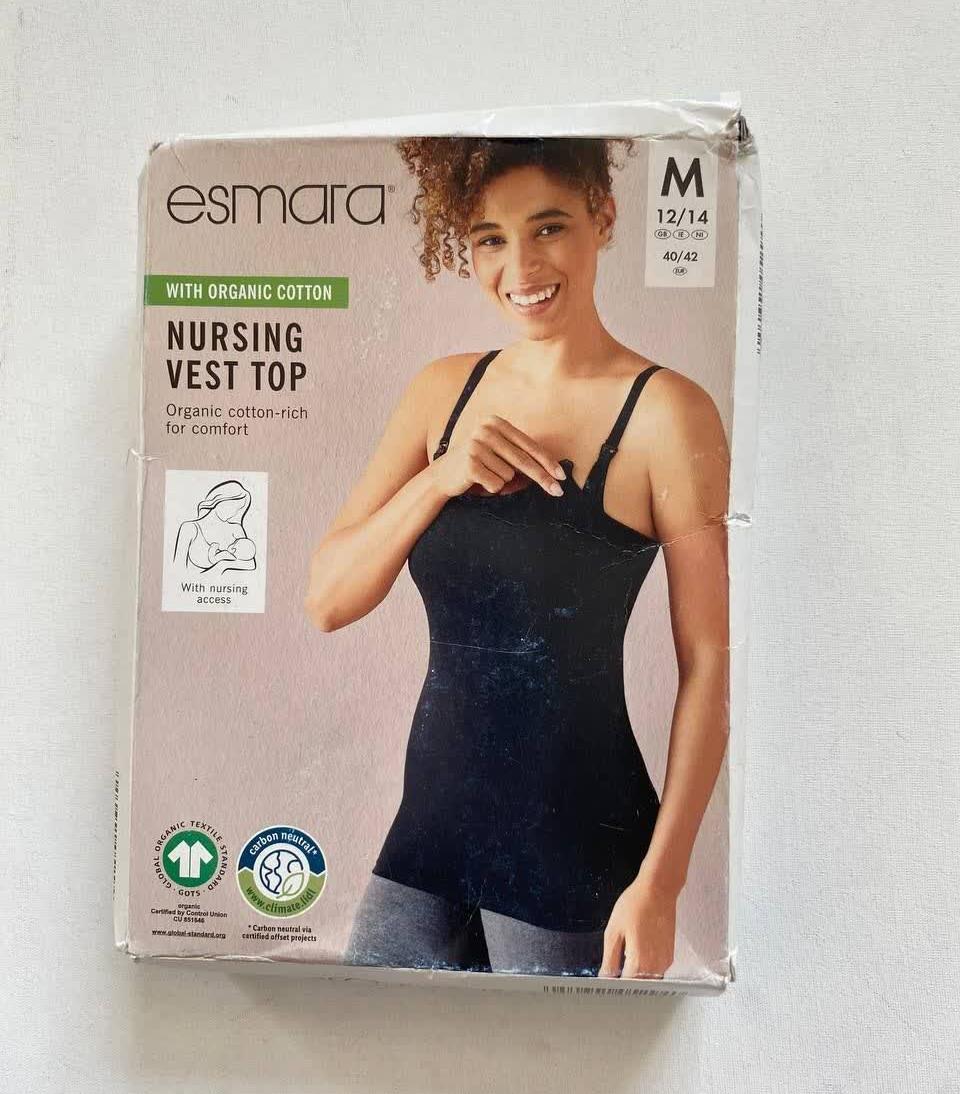 تاپ شیردهی زنانه وارداتی رنگ مشکی سایز مدیوم برند ESMARA